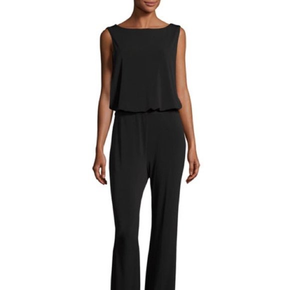 Laundry By Shelli Segal Pants & Jumpsuits Laundry Shelli Segal Blouson Jersey Black Jumpsuit